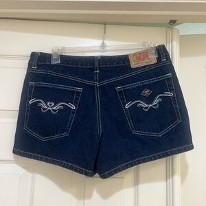 Vintage 90s Women’s‎ Dark Wash Denim Jean Shorts Angels size 11 no stretch